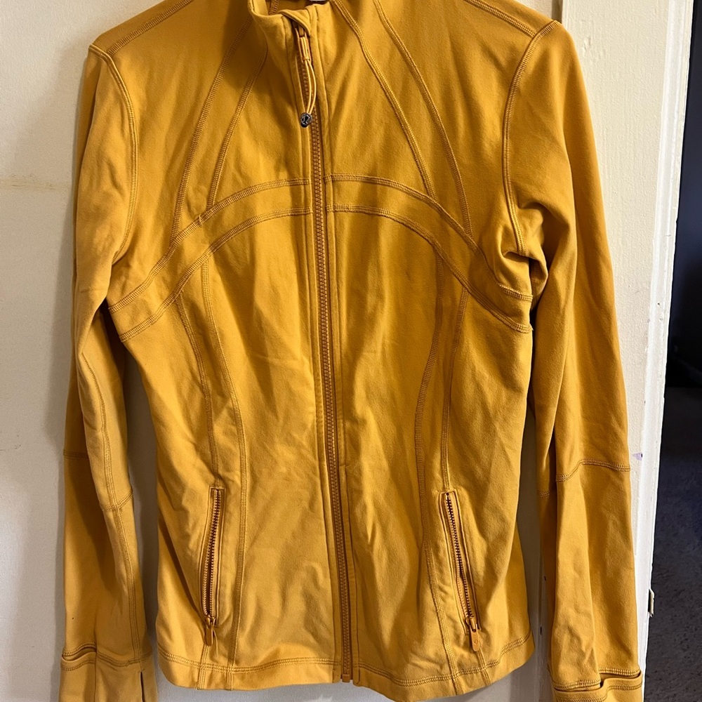 Lululemon define jacket size 10 golden yellow vented fitted zip up